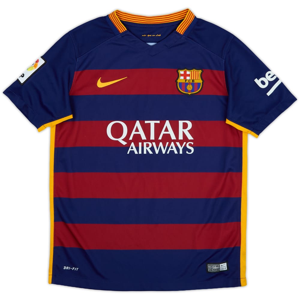 2015-16 Barcelona Home Shirt - 8/10 - (M.Boys)