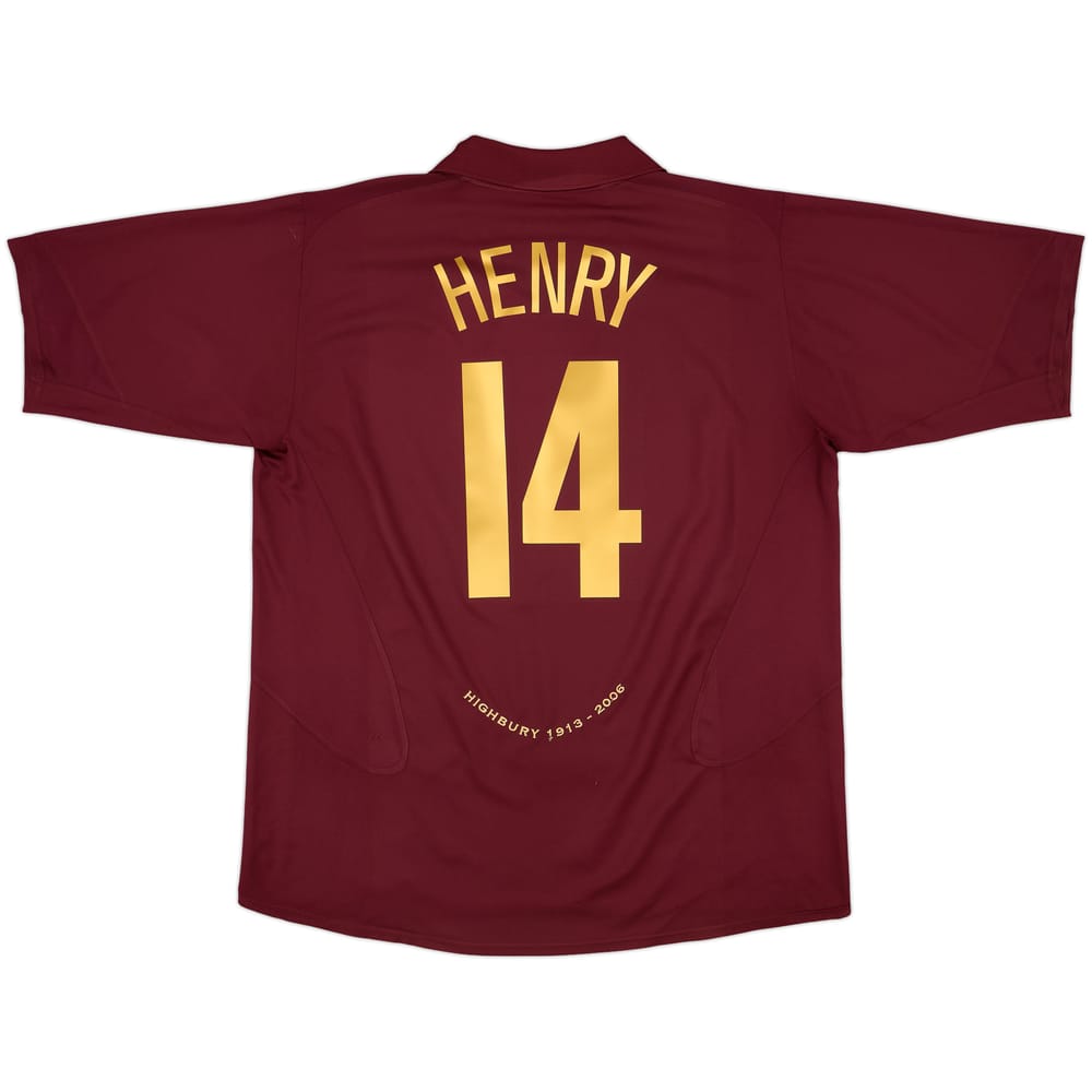 2005-06 Arsenal Home Shirt Henry #14 - 6/10 - (XXL)