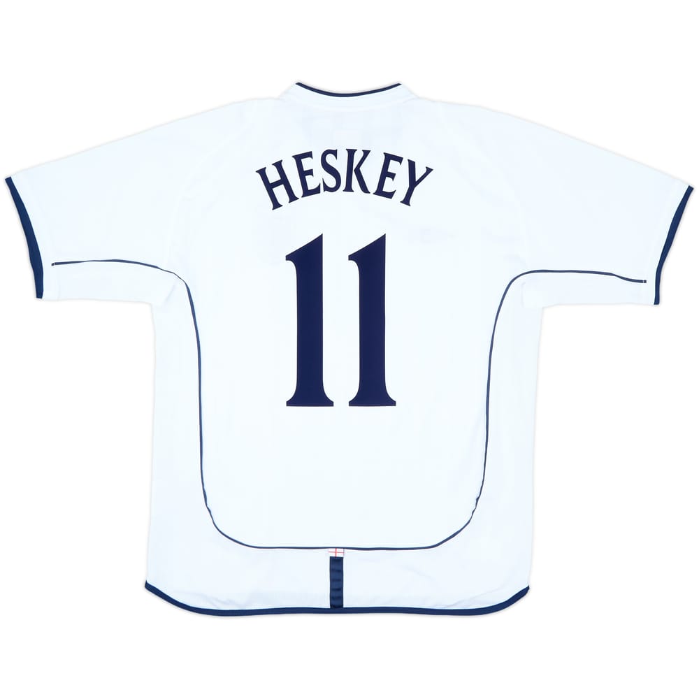 2001-03 England Home Shirt Heskey #11 - 9/10 - (L)