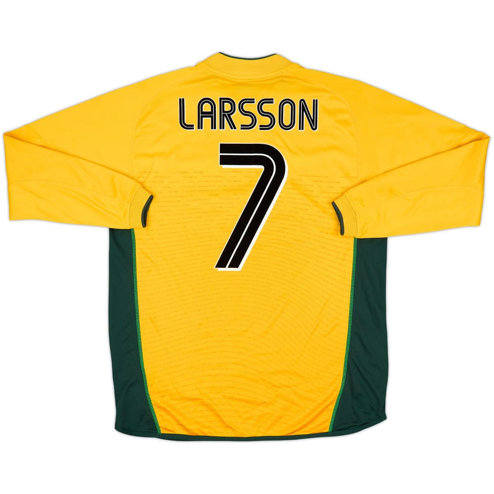 2002-03 Celtic Away L/S Shirt Larsson #7 - 9/10 - (L)