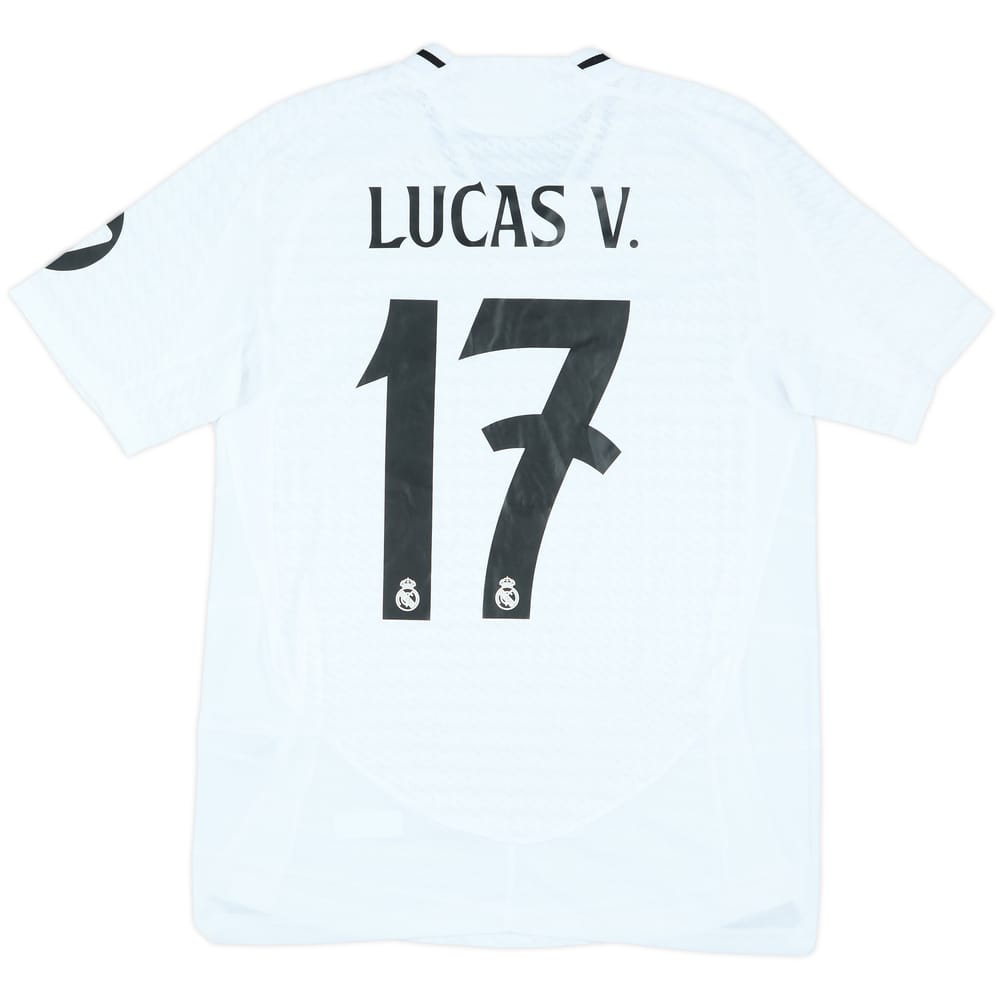 2024-25 Real Madrid Match Issue Champions League Home Shirt Lucas V. #17