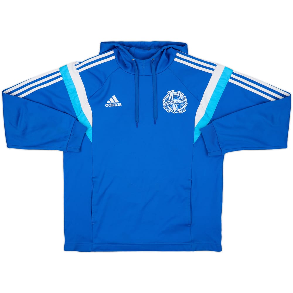 2014-15 Olympique Marseille adidas Hooded Sweat Top - 8/10 - (L)