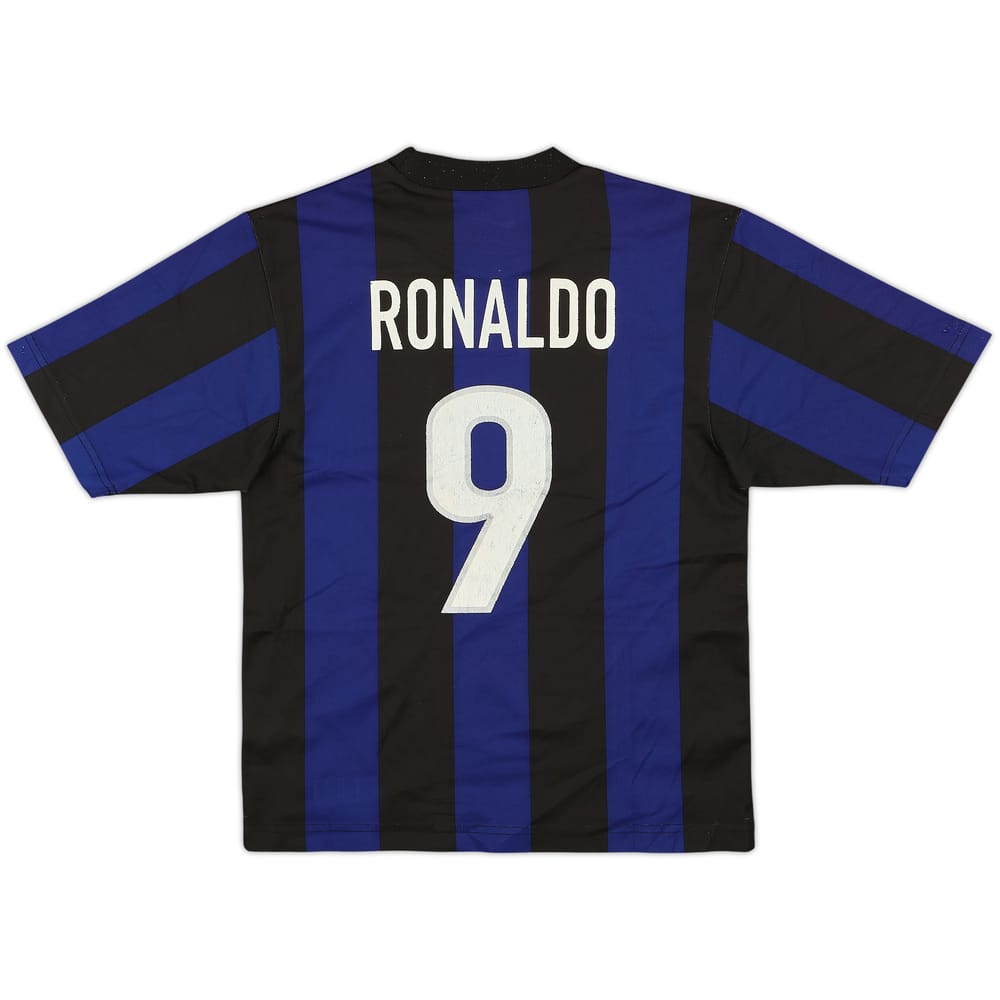 1999-00 Inter Milan Home Shirt Ronaldo #9 - 5/10 - (M.Boys)