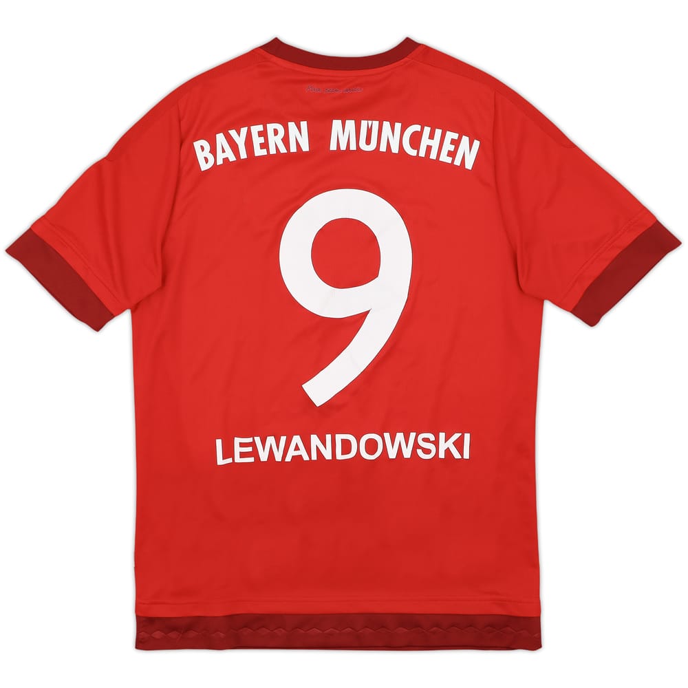 2015-16 Bayern Munich Home Shirt Lewandowski #9 - 7/10 - (XL.Boys)