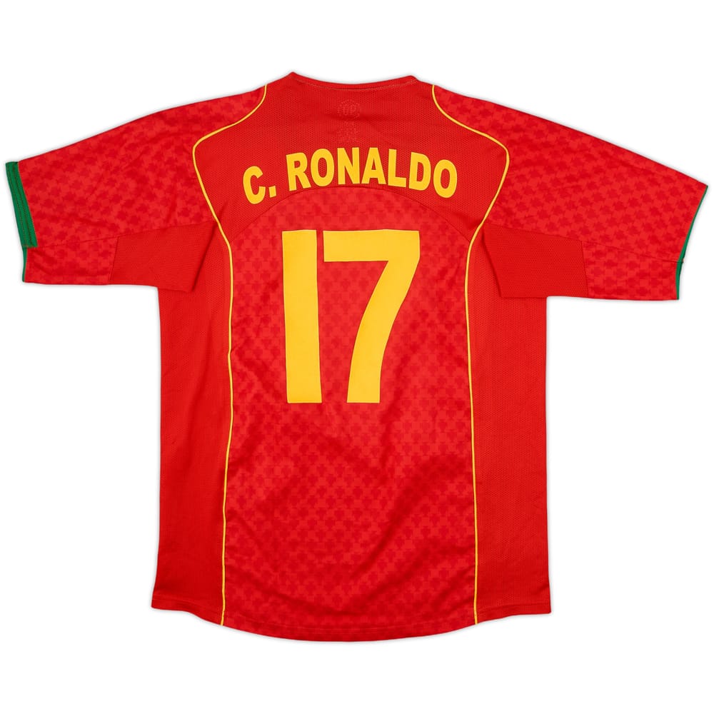 2004-06 Portugal Home Shirt C. Ronaldo #17 - 8/10 - (XL.Boys)