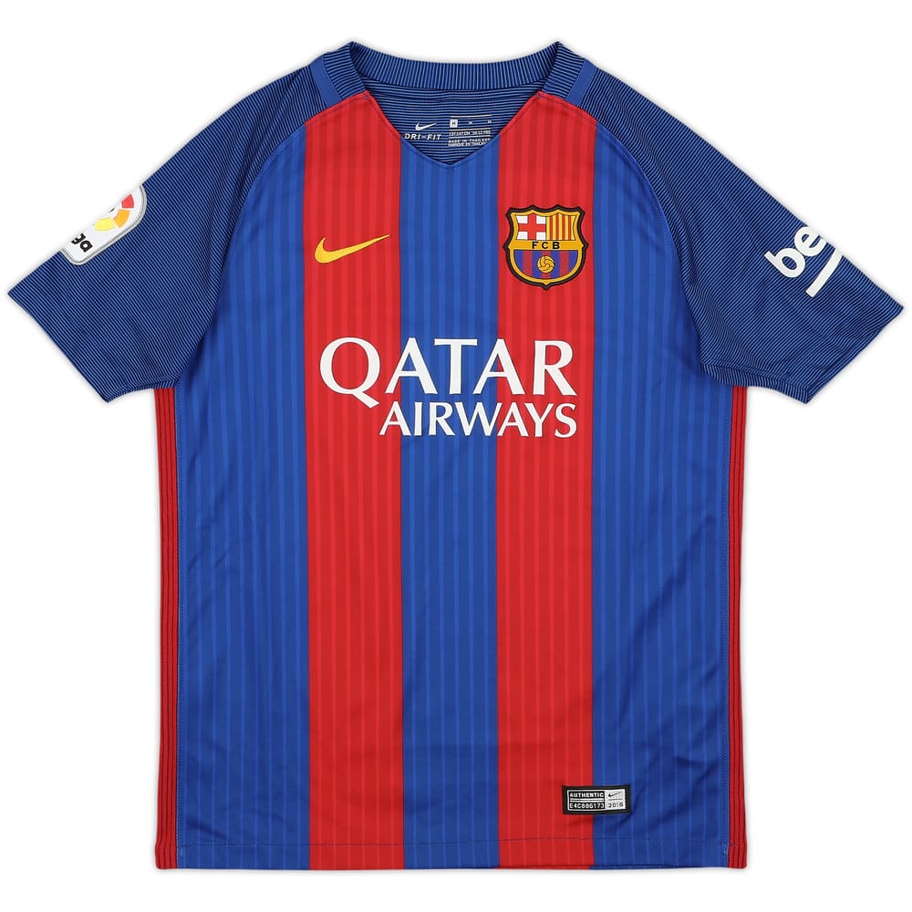 2016-17 Barcelona Home Shirt - 10/10 - (M.Boys)