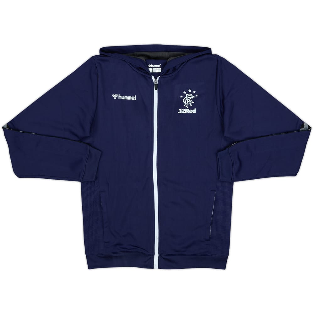 2018-19 Rangers Hummel Hooded Track Top - 10/10 - (XL.Boys)