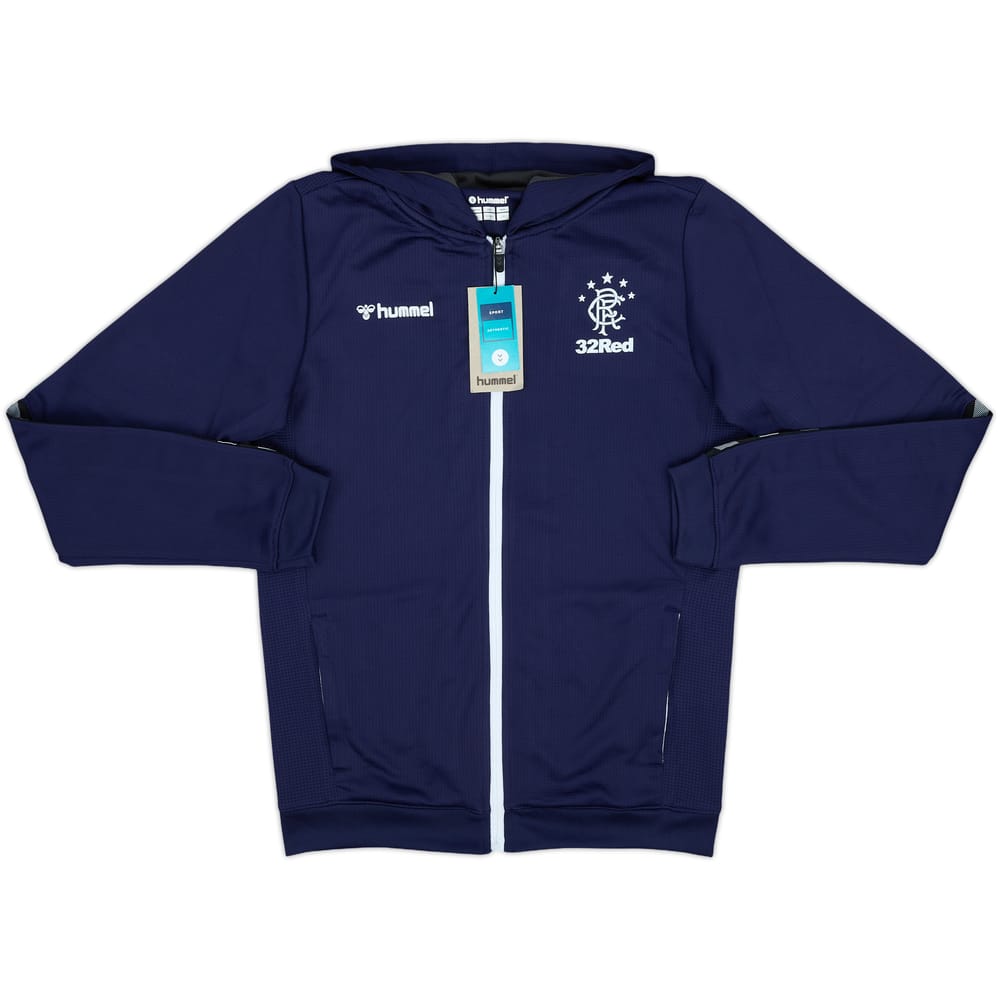 2018-19 Rangers Hummel Hooded Track Top (XL.Boys)