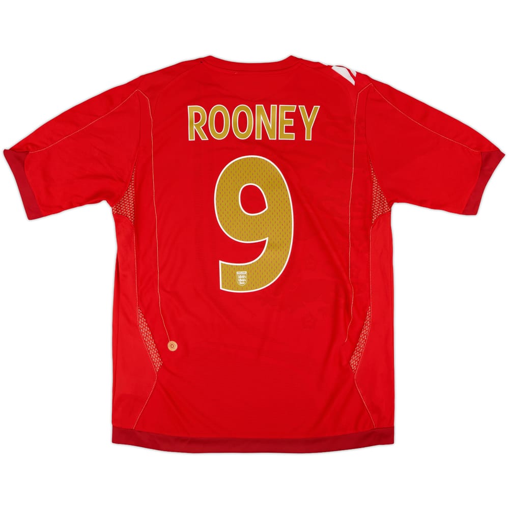 2006-08 England Away Shirt Rooney #9 - 7/10 - (L)