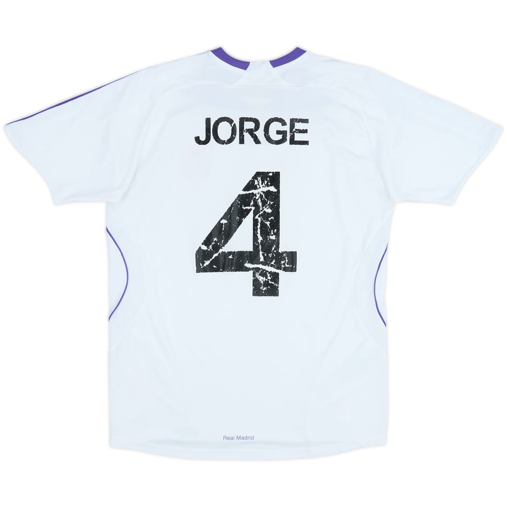 2007-08 Real Madrid Home Shirt Jorge #4 - 4/10 - (13-14 Years)