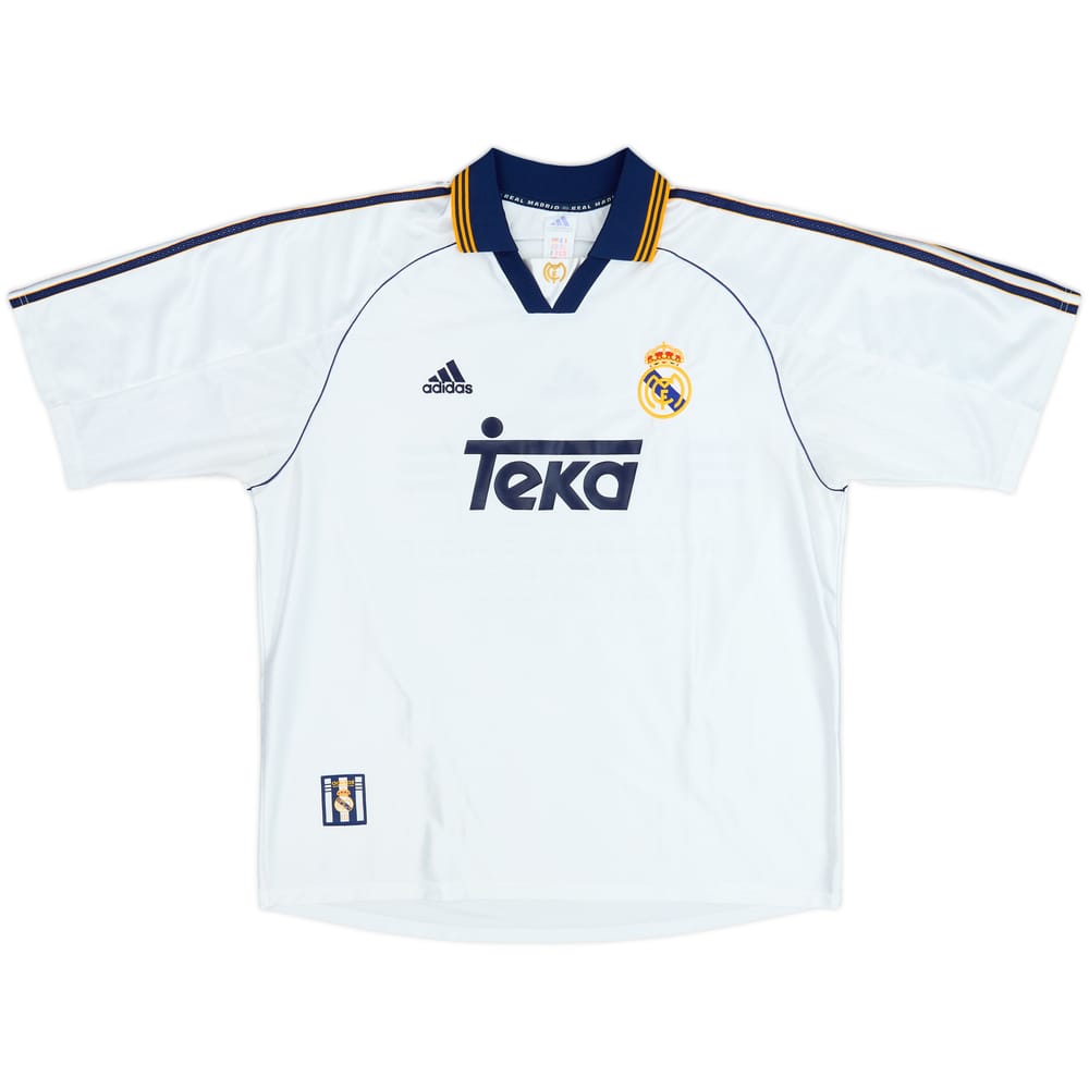 1998-00 Real Madrid 'Champions of Europe' Home Shirt - 8/10 - (XL)