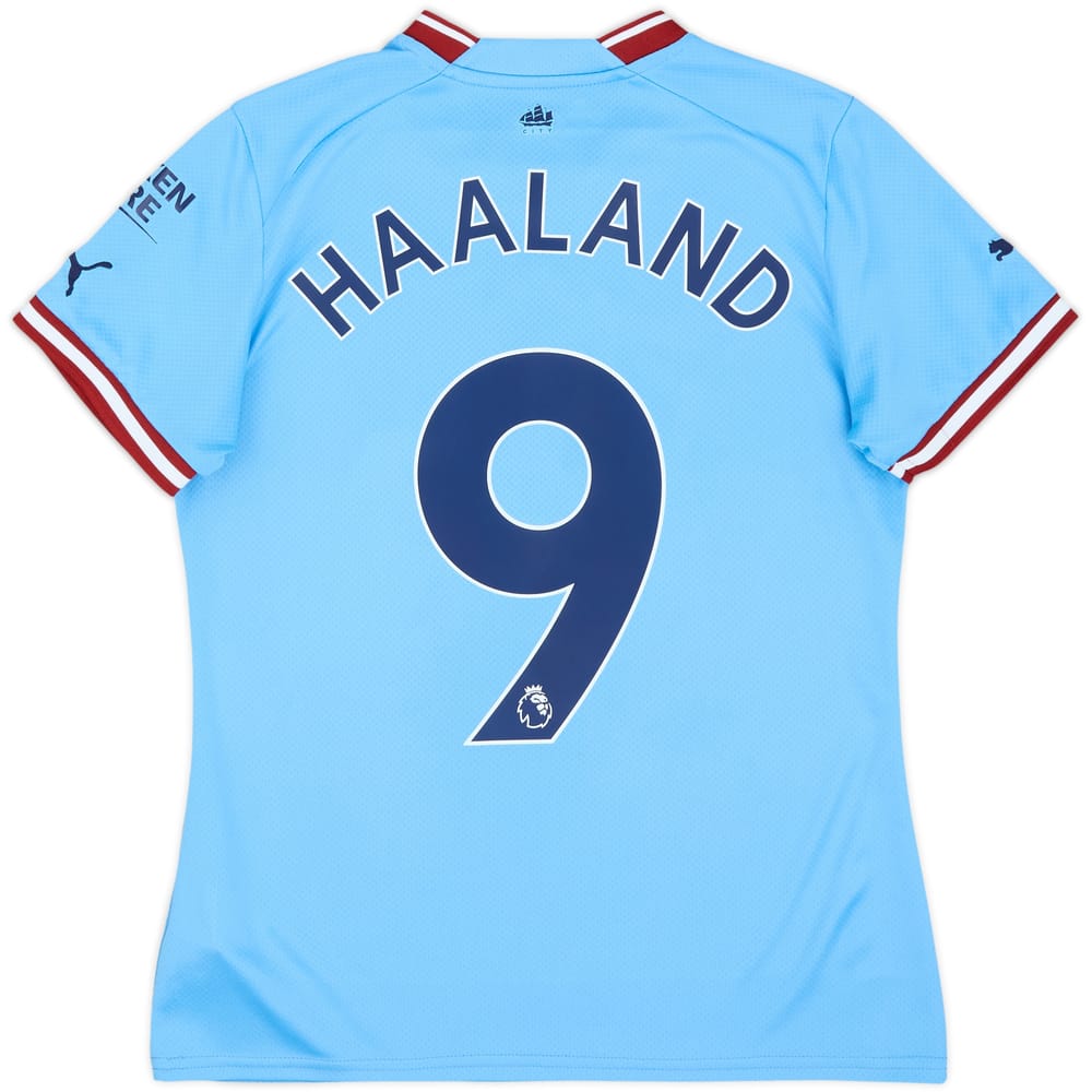 2022-23 Manchester City Home Shirt Haaland #9 - 8/10 - (Women's S)
