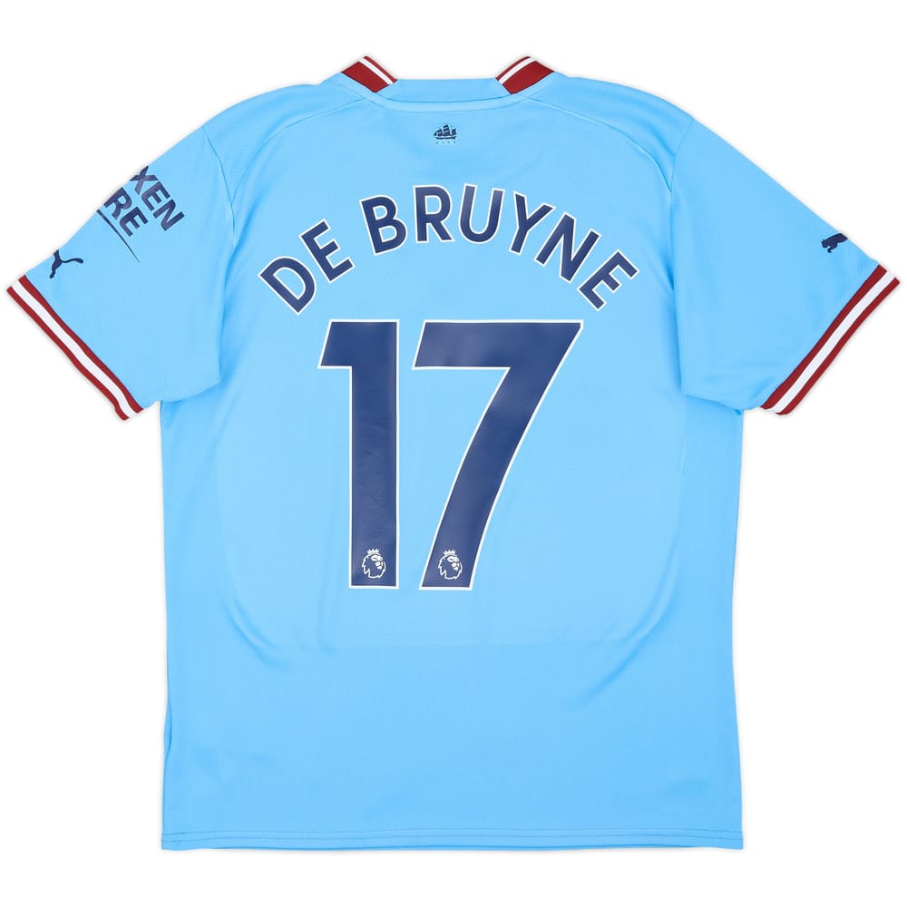 2022-23 Manchester City Home Shirt De Bruyne #17 - 8/10 - (M)