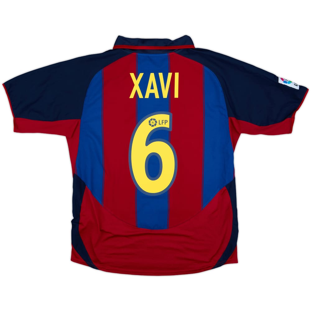 2003-04 Barcelona Home Shirt Xavi #6 - 8/10 - (M)