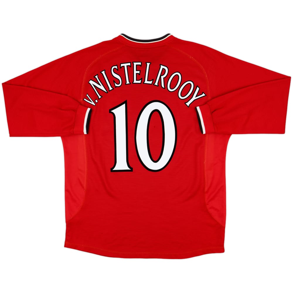 2000-02 Manchester United Home L/S Shirt V.Nistelrooy #10 - 8/10 - (XL)