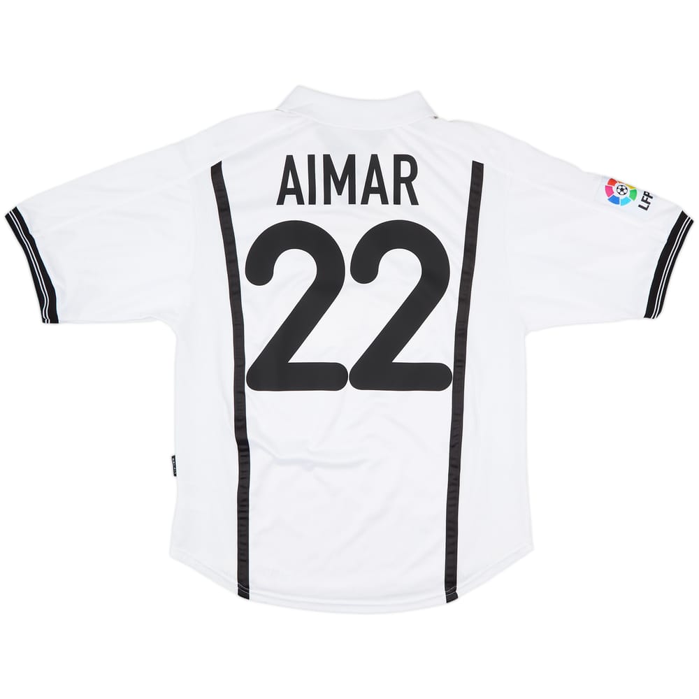 2000-01 Valencia Home Shirt Aimar #22 - 8/10 - (L)