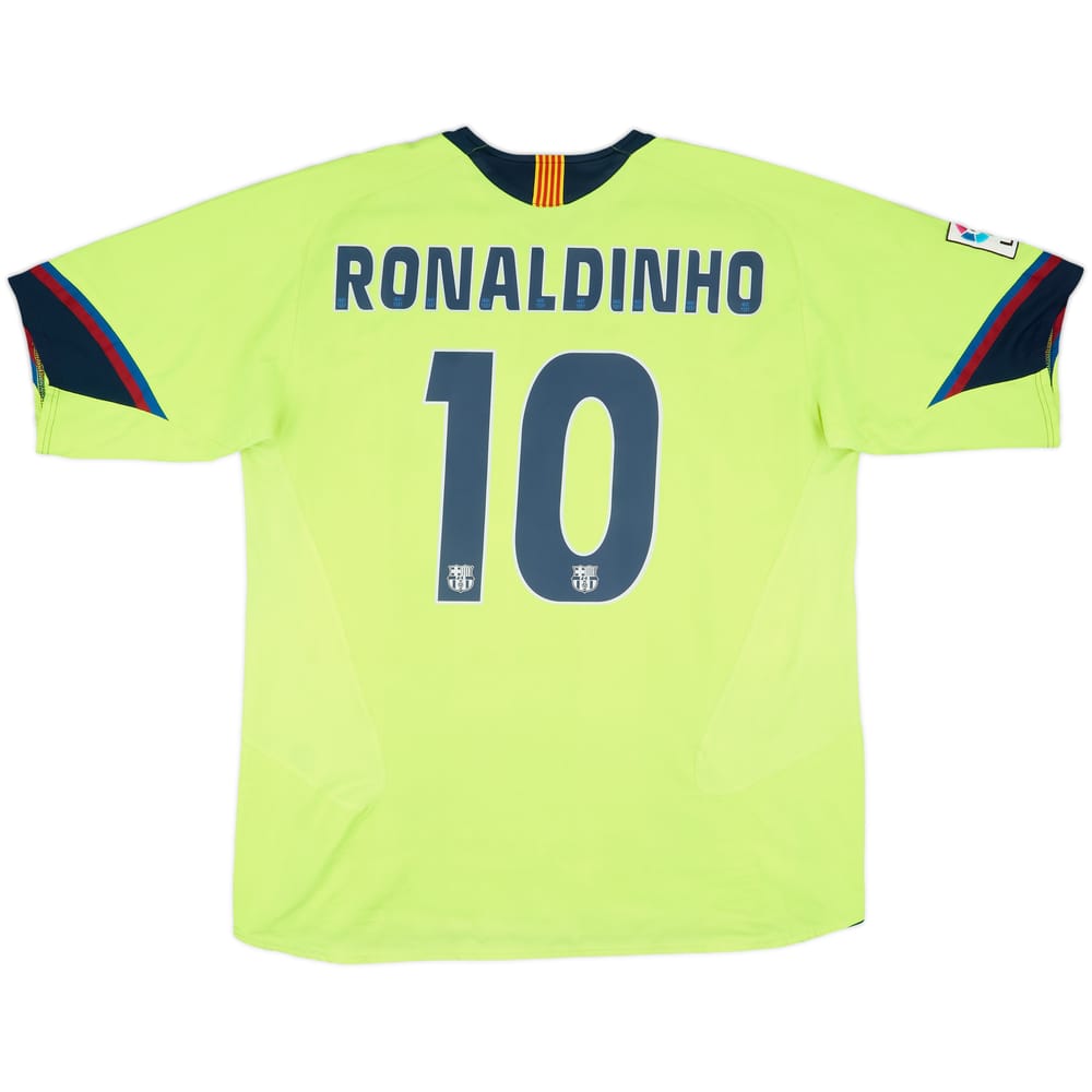 2005-06 Barcelona Away Shirt Ronaldinho #10 - 8/10 - (XL)