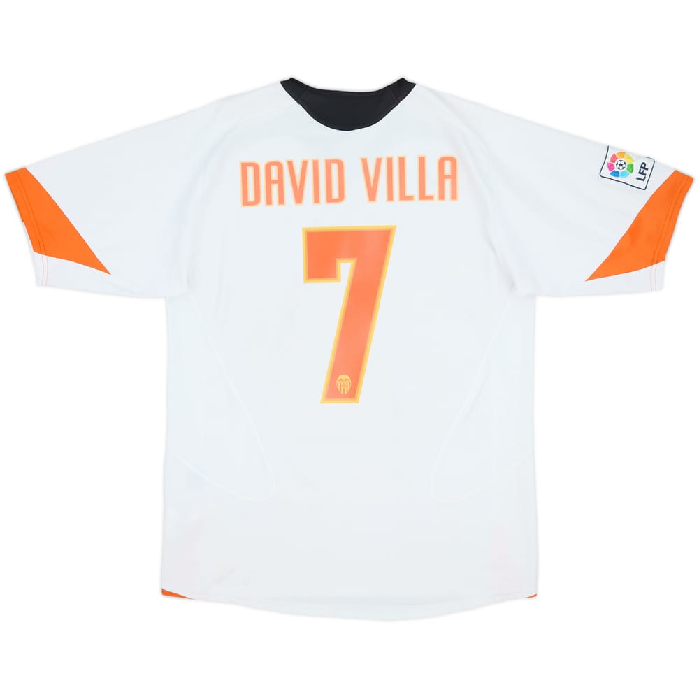 2005-06 Valencia Home Shirt David Villa #7 - 6/10 - (M)