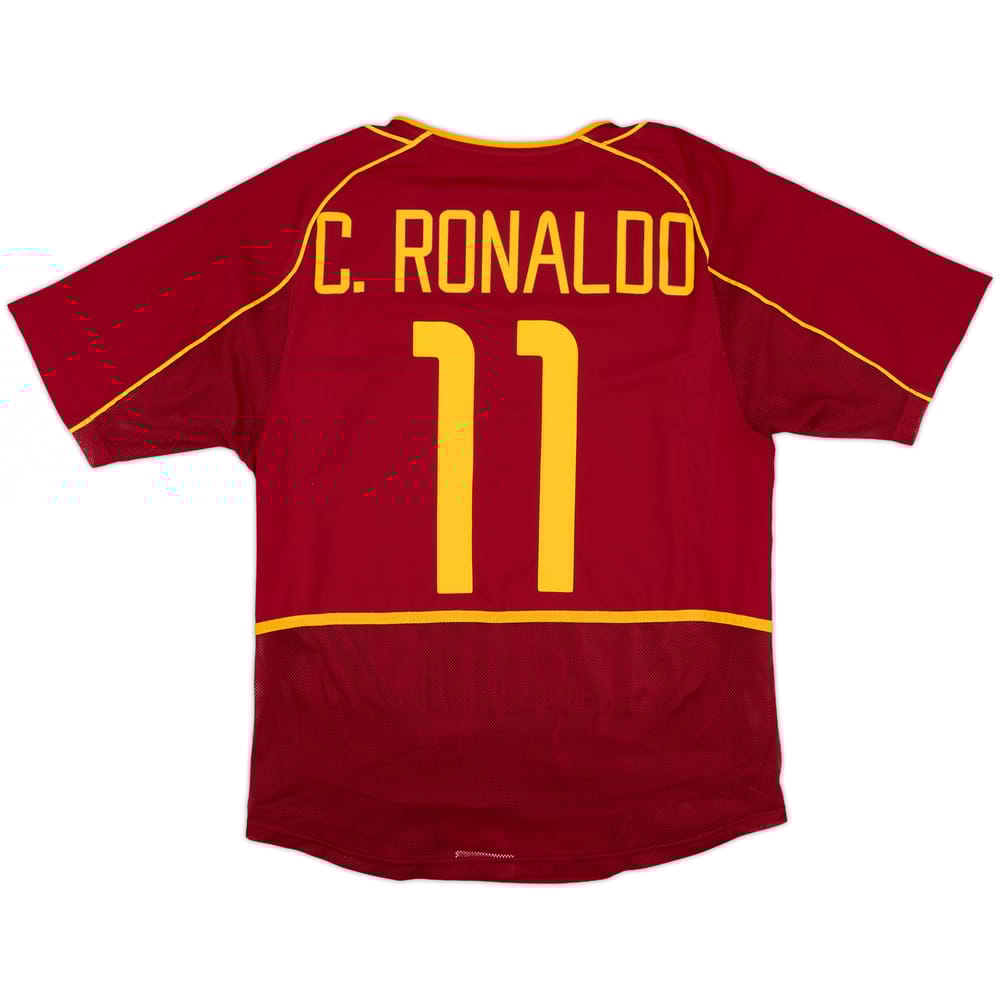 2002-04 Portugal Player Issue Home Shirt C.Ronaldo #11 - 9/10 - (S)