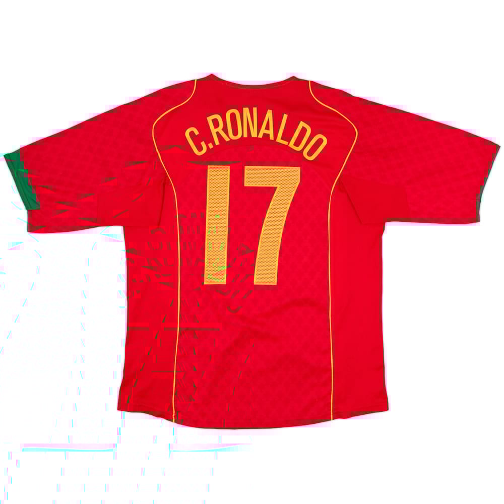 2004-06 Portugal Home Shirt C.Ronaldo #17 - 8/10 - (L)