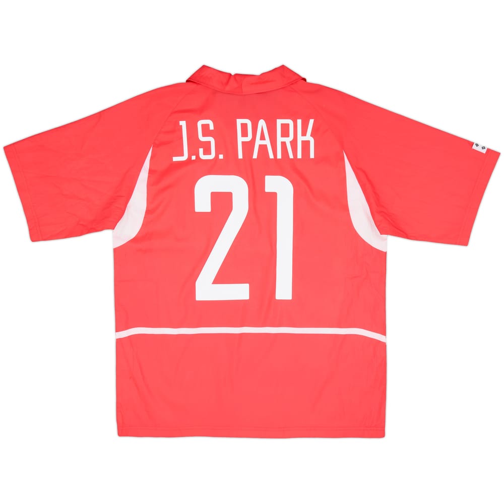 2002-03 South Korea Home Shirt J.S.Park #21 - 9/10 - (L)