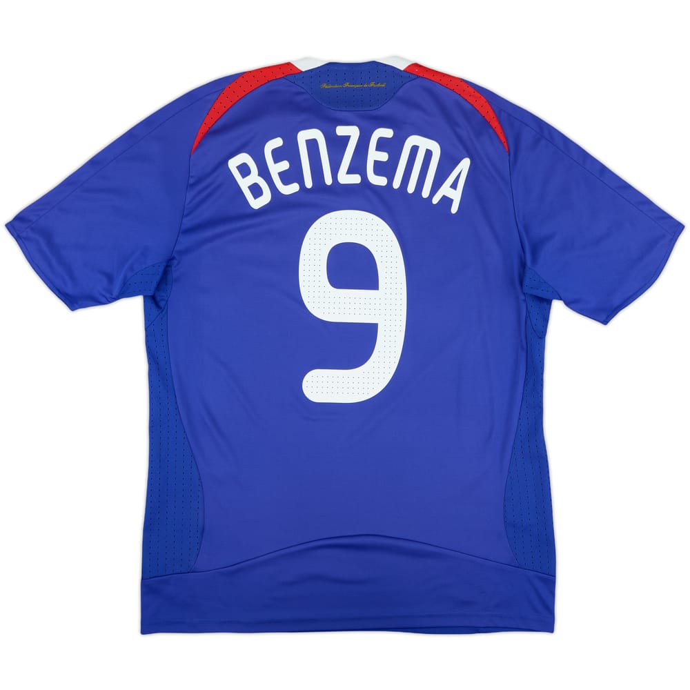 2007-08 France Home Shirt Benzema #9 - 6/10 - (M)