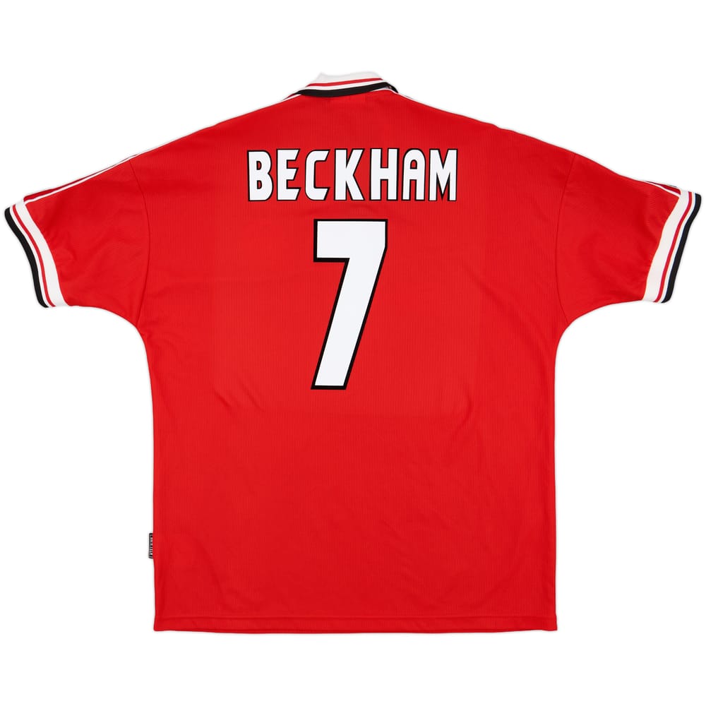 1998-00 Manchester United Home Shirt Beckham #7 - 10/10 - (XL)