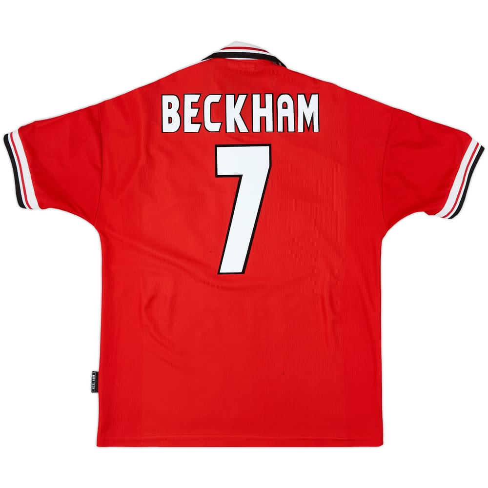 1998-00 Manchester United Home Shirt Beckham #7 - 8/10 - (L)