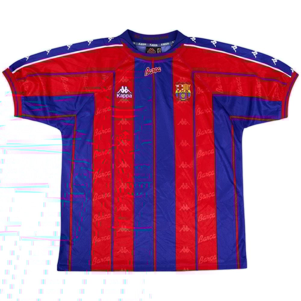 1997-98 Barcelona Home Shirt - 10/10 - (XL)