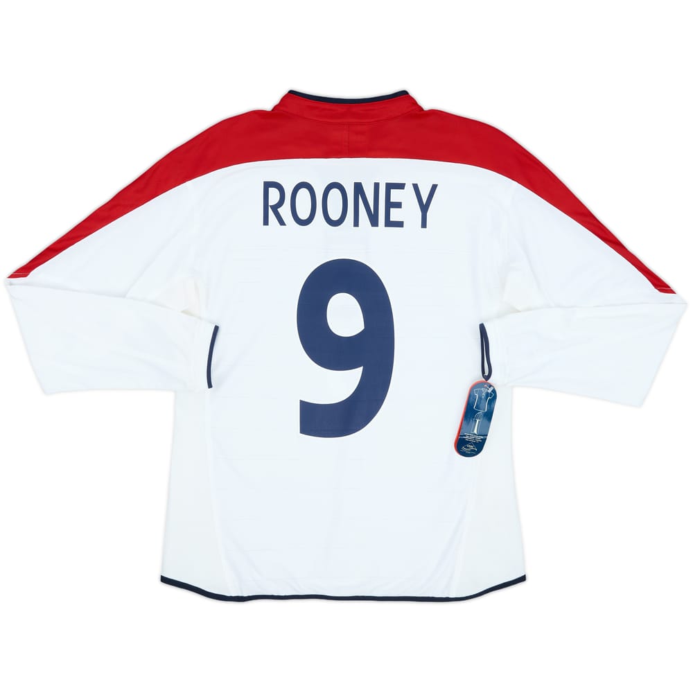 2003-05 England Home L/S Shirt Rooney #9 (Women's L)