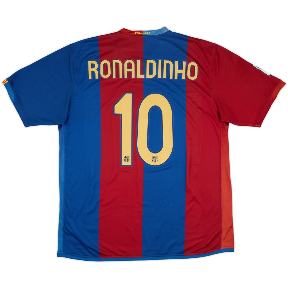 2006-07 Barcelona Home Shirt Ronaldinho #10 - 8/10 - (XL)