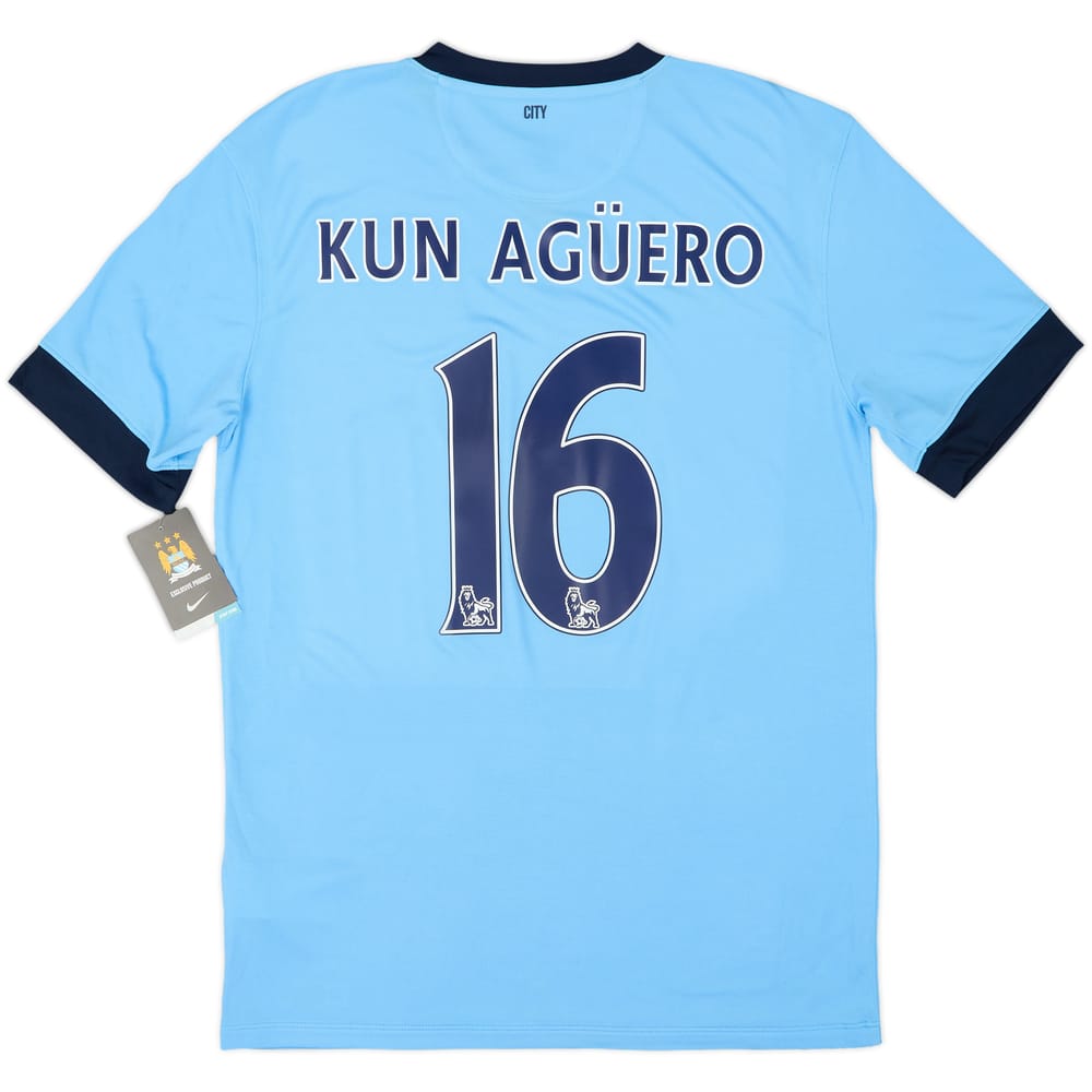 2014-15 Manchester City Home Shirt Kun Aguero #16 (M)