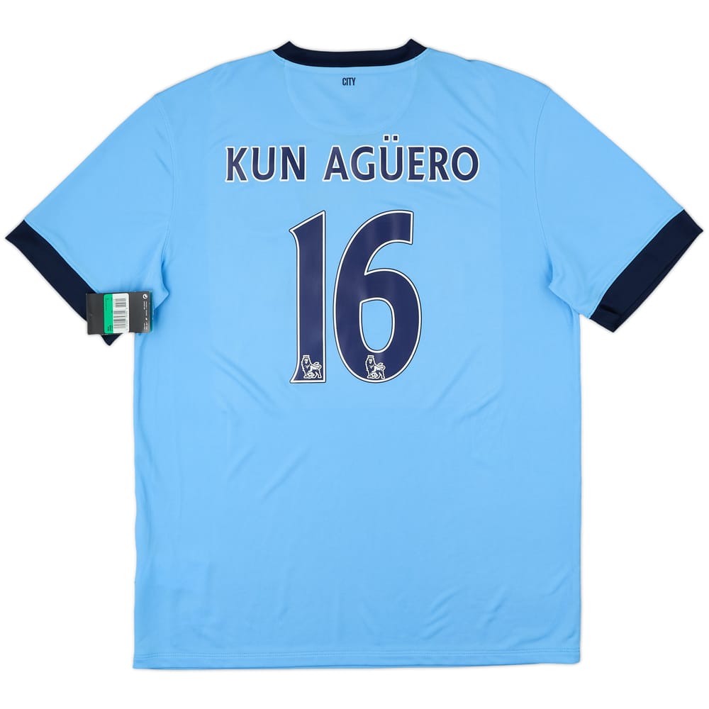 2014-15 Manchester City Authentic Home Shirt Kun Aguero #16 (XL)