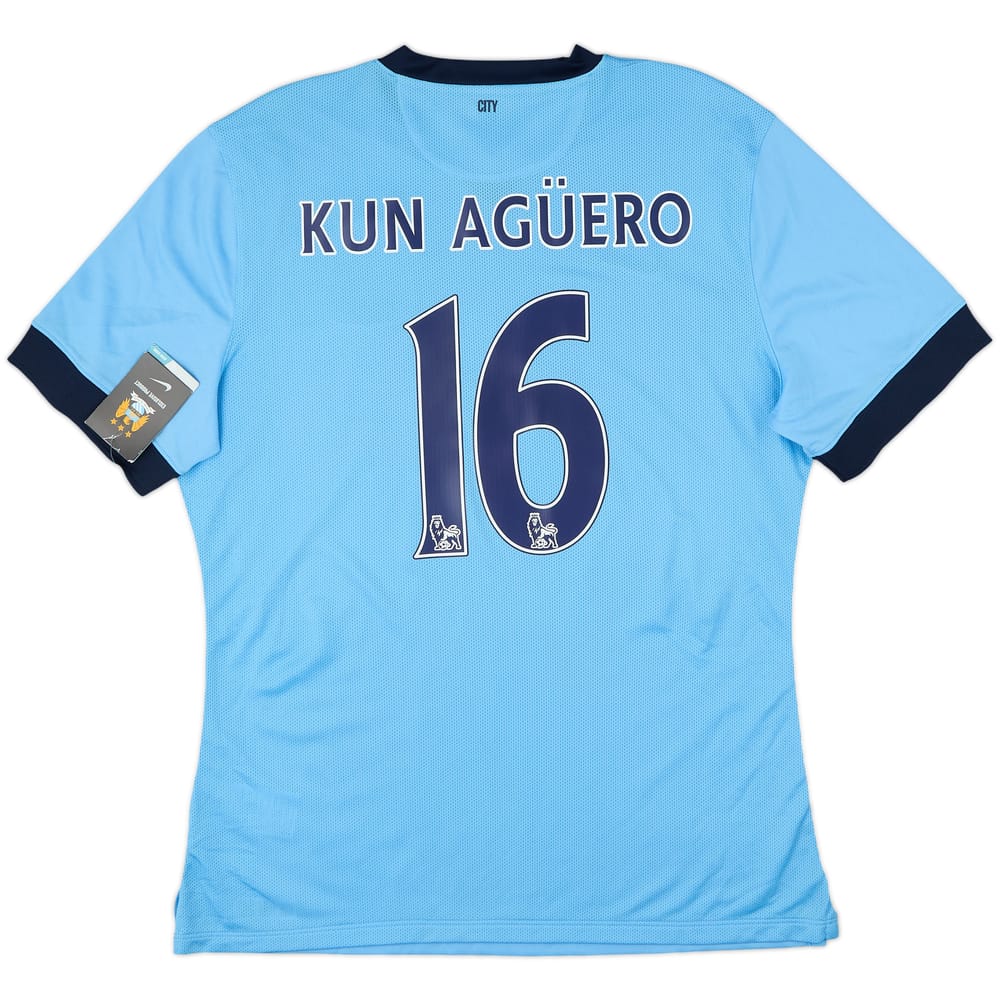 2014-15 Manchester City Authentic Home Shirt Kun Aguero #16 (XL)