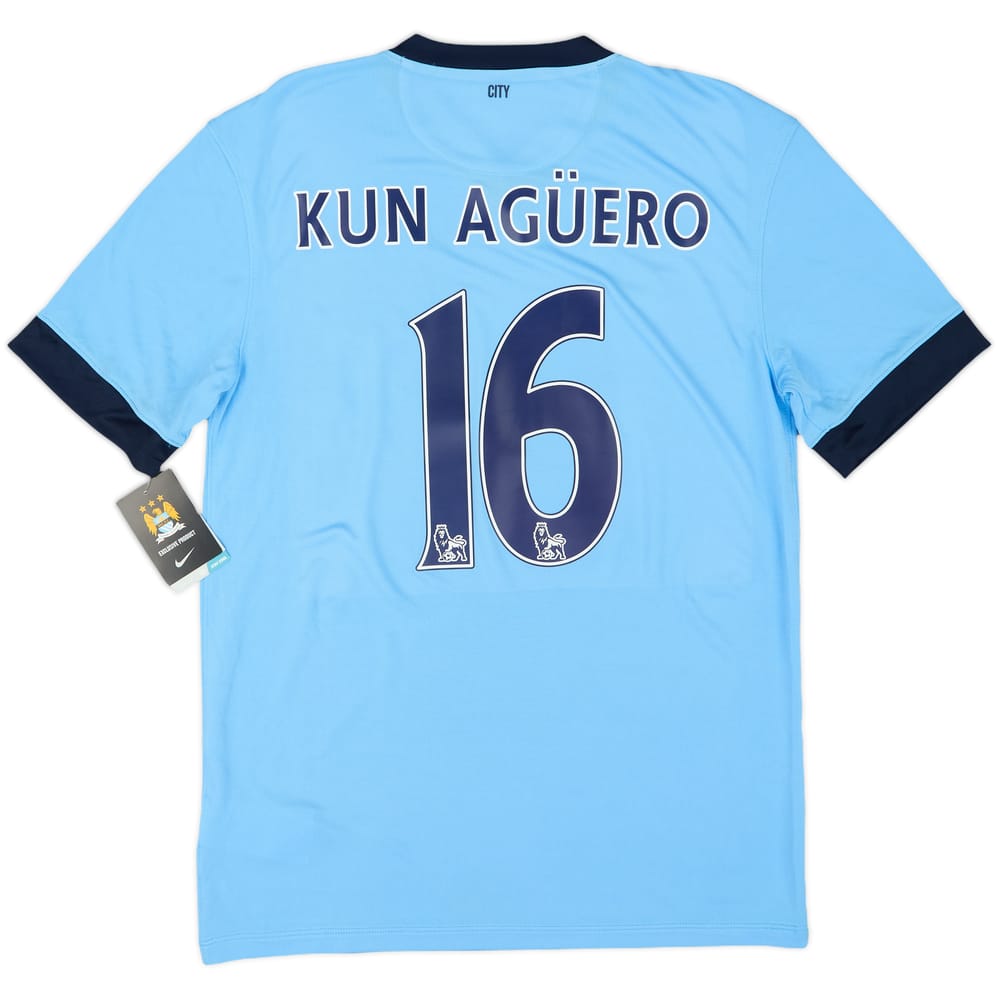 2014-15 Manchester City Home Shirt Kun Aguero #16 (M)