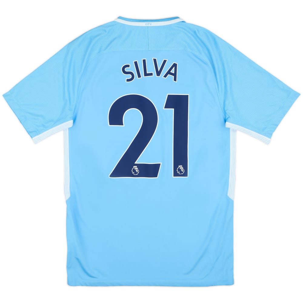 2017-18 Manchester City Home Shirt Silva #21 (S)