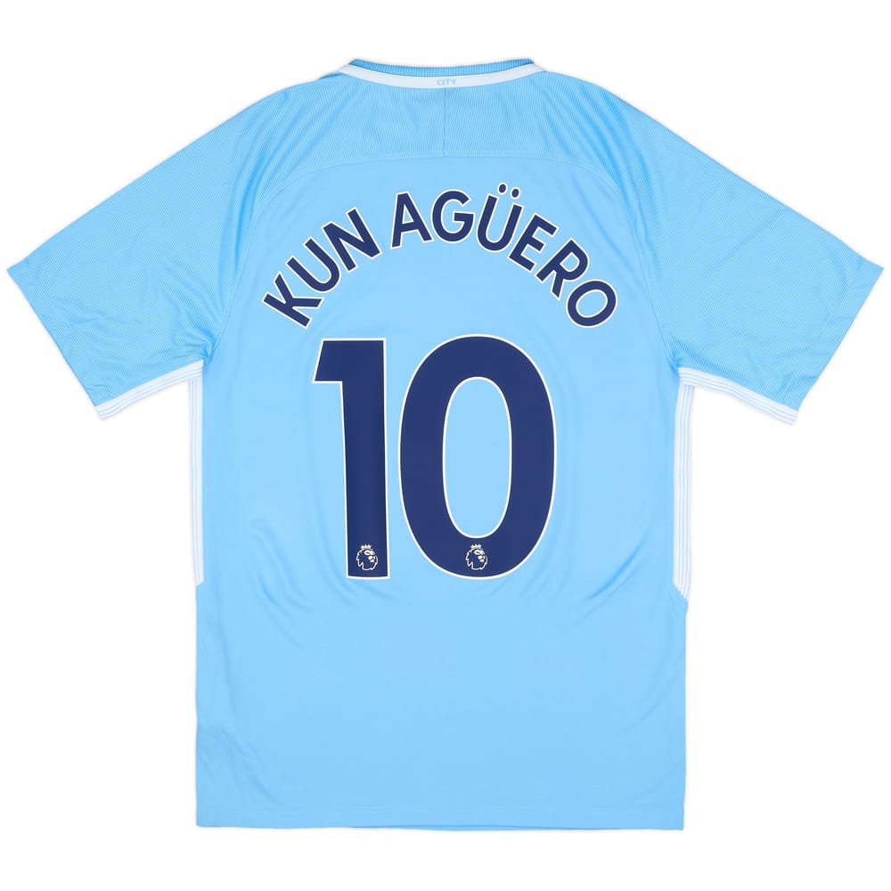 2017-18 Manchester City Home Shirt Kun Aguero #10 (S)