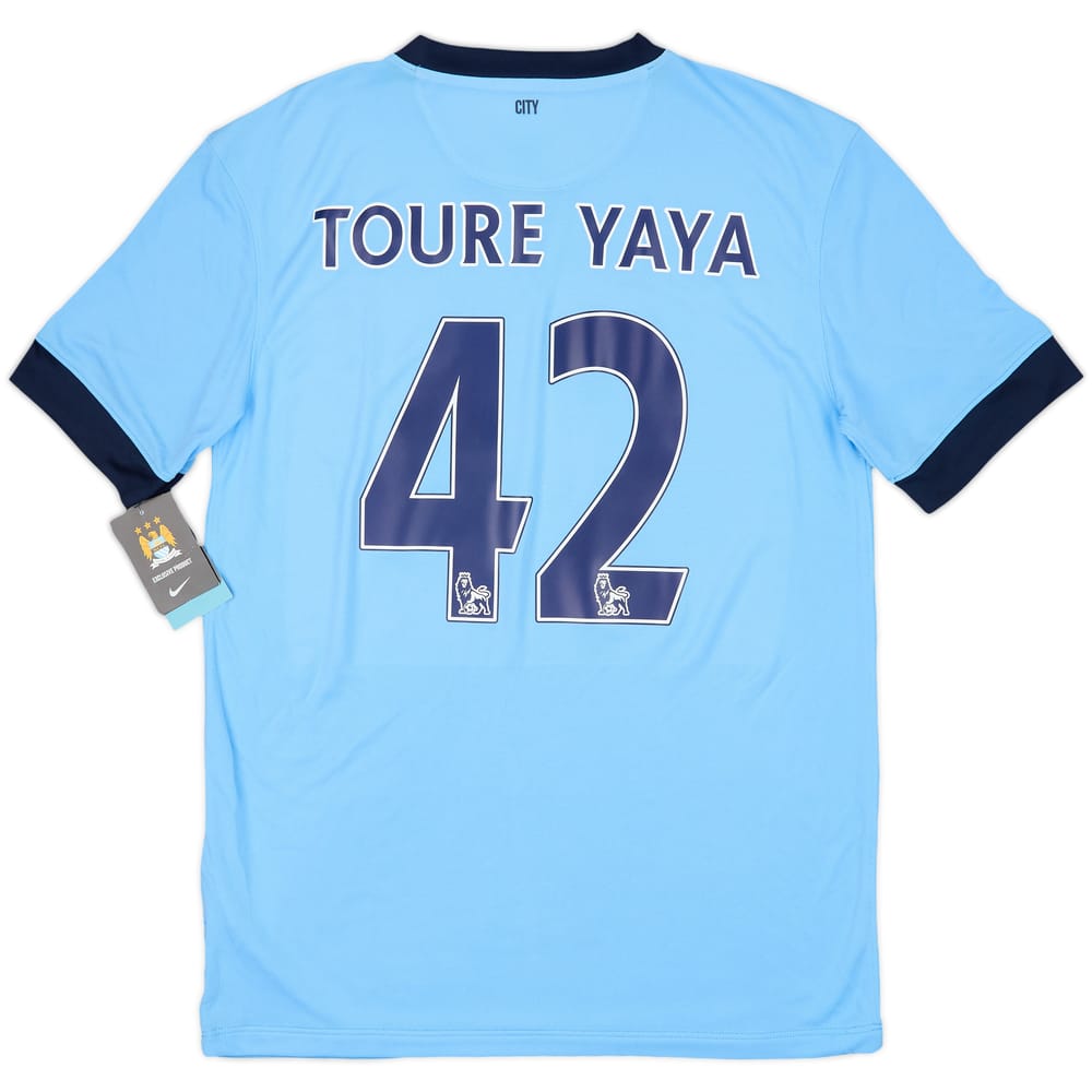 2014-15 Manchester City Home Shirt Toure Yaya #42 (M)