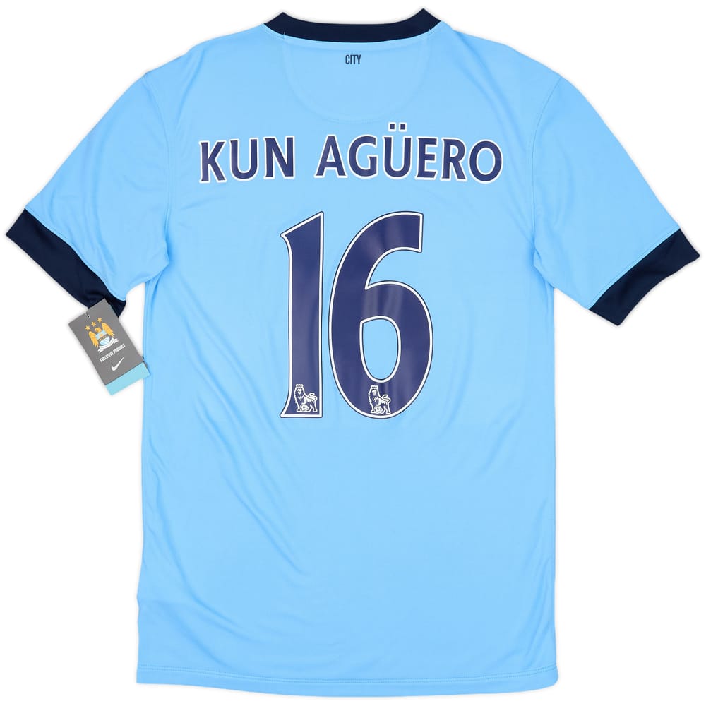 2014-15 Manchester City Home Shirt Kun Aguero #16 (S)