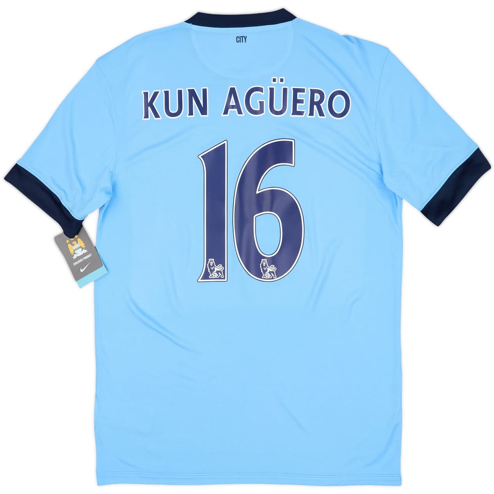 2014-15 Manchester City Home Shirt Kun Aguero #16 (M)