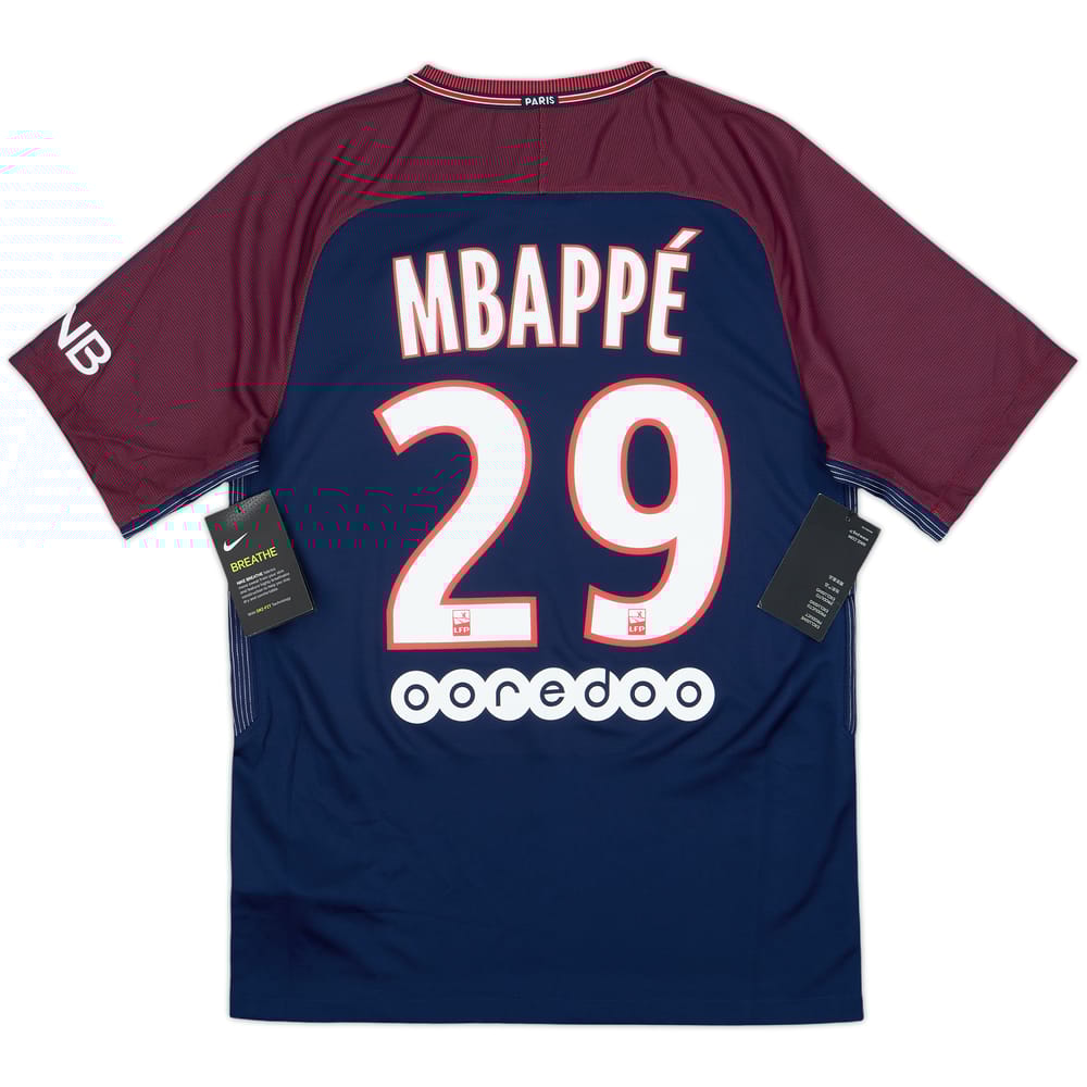 2017-18 Paris Saint-Germain Home Shirt Mbappe #29 (S)