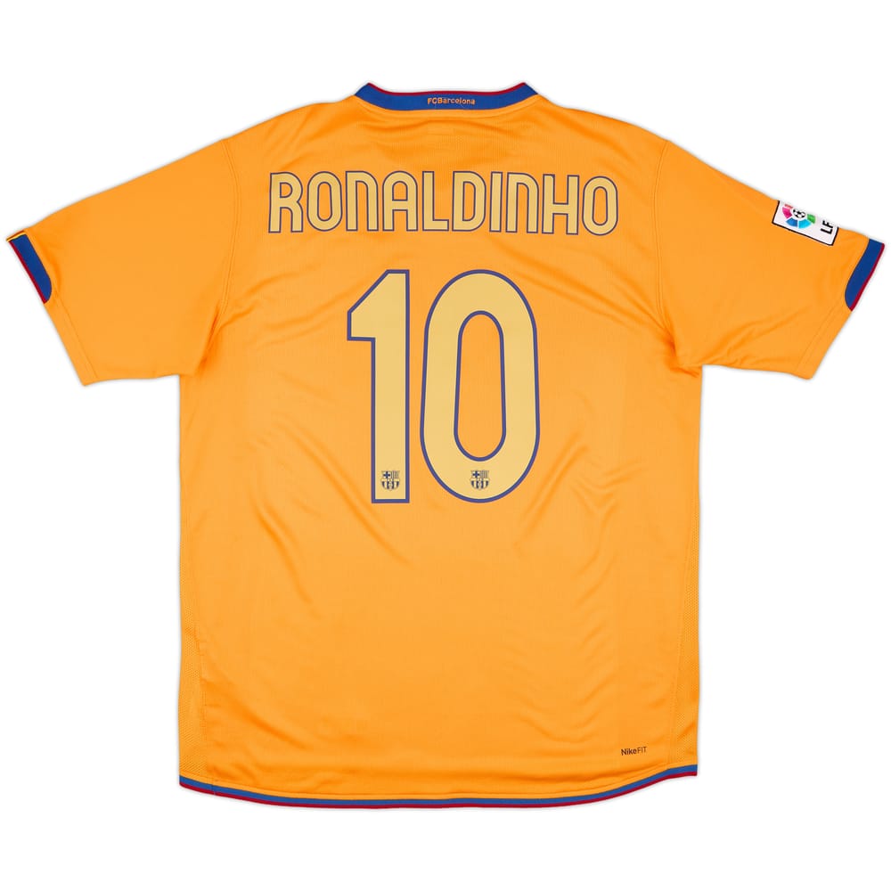 2006-07 Barcelona Away Shirt Ronaldinho #10 - 10/10 - (L)