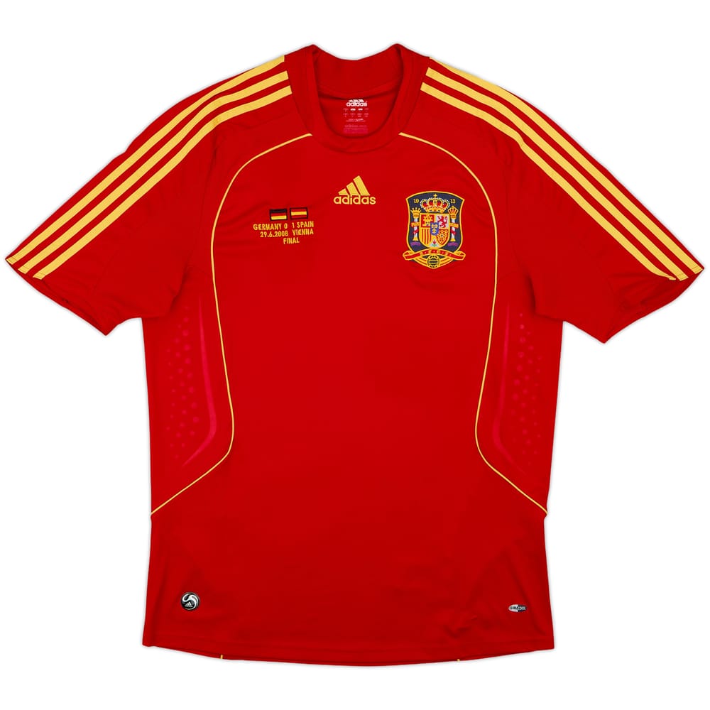 2007-09 Spain 'Squad Signed' Home Shirt - 8/10 - (L)