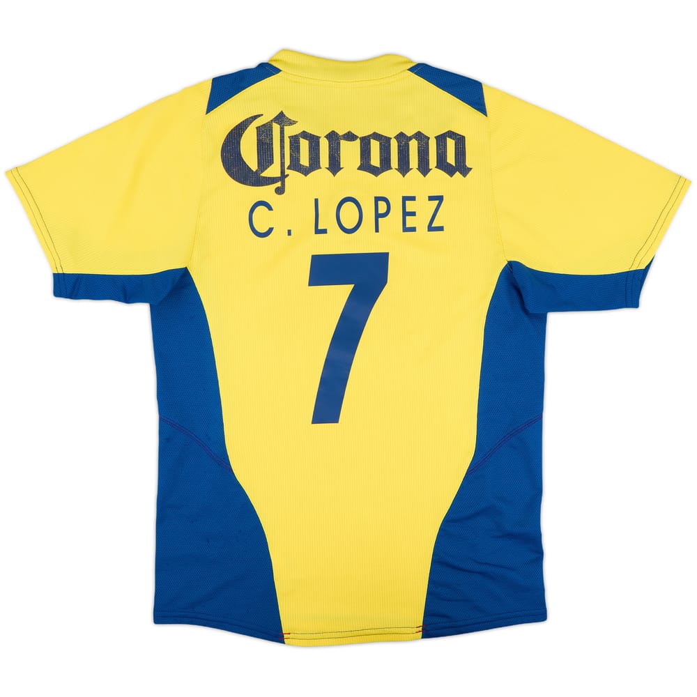 2004-05 Club America Home Shirt C.Lopez #7 - 8/10 - (M)
