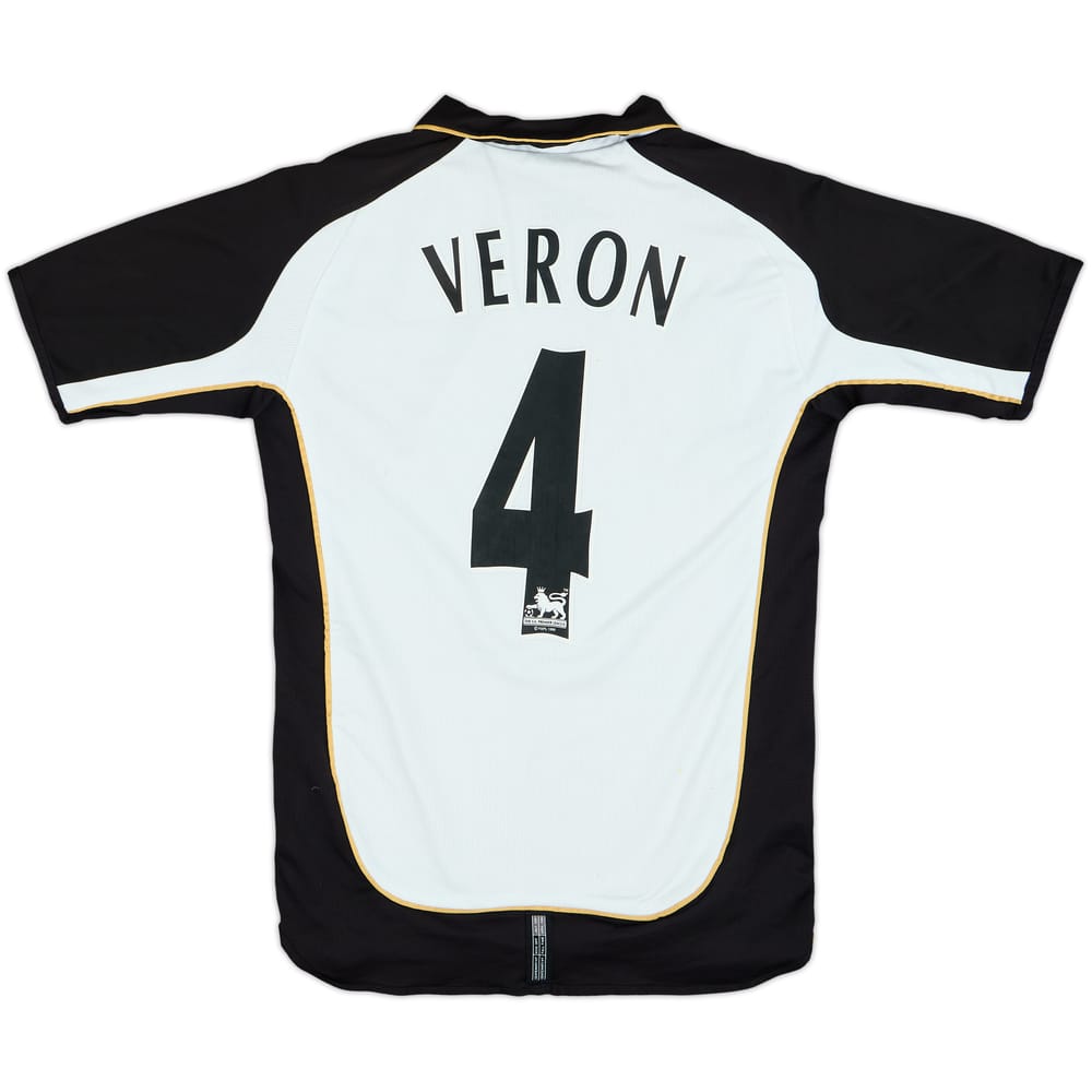 2001-02 Manchester United Centenary Away/Third Shirt Veron #4 - 7/10 - (L.Boys)