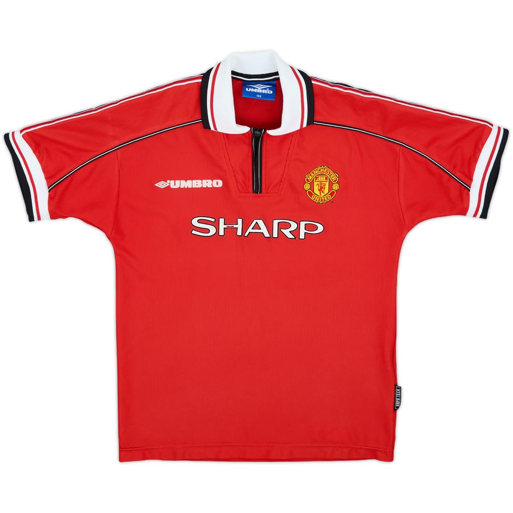 1998-00 Manchester United Home Shirt - 6/10 - (L.Boys)