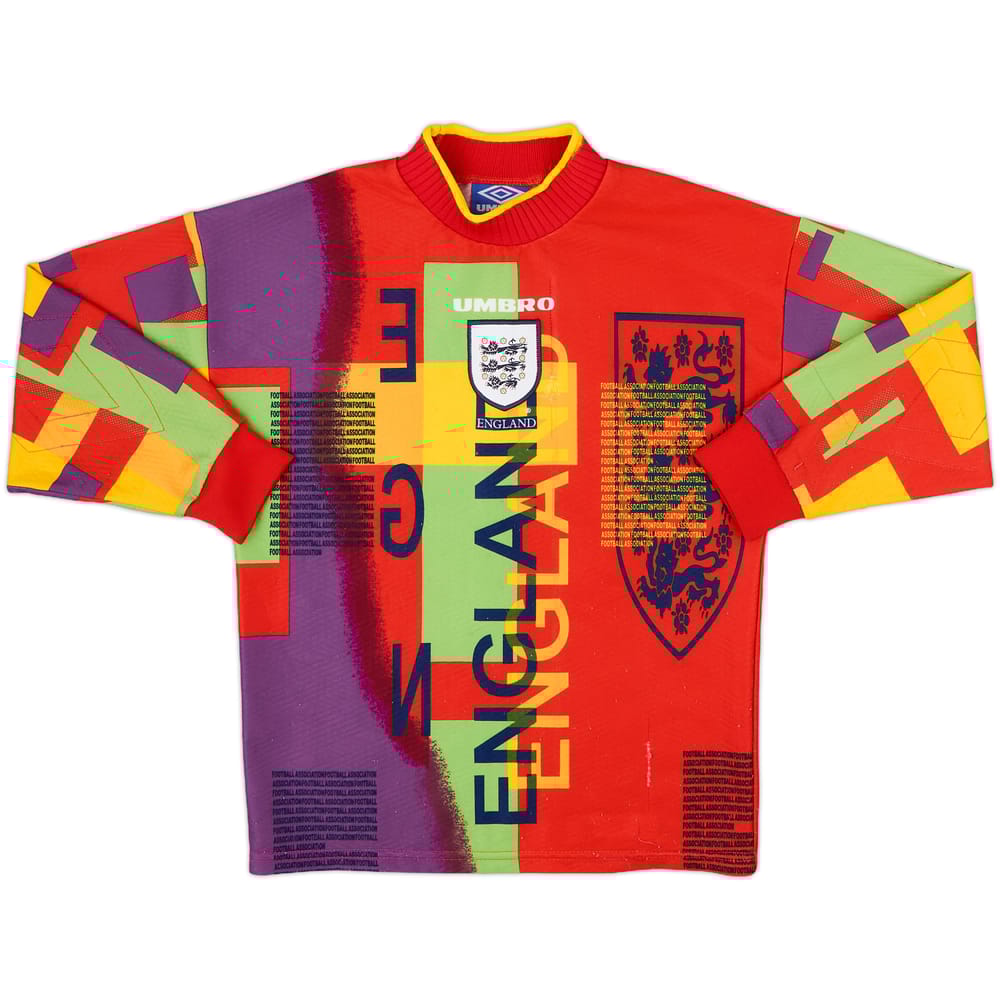 1995-96 England GK Shirt - 7/10 - (L.Boys)