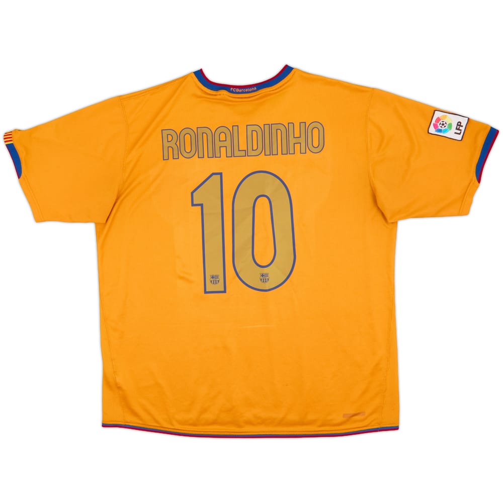 2006-08 Barcelona Away Shirt Ronaldinho #10 - 8/10 - (XL)