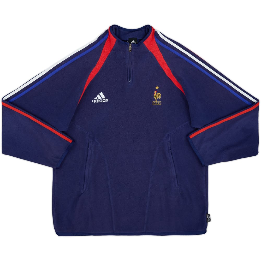 2003-04 France adidas 1/4 Zip Fleece Top - 8/10 - (L)