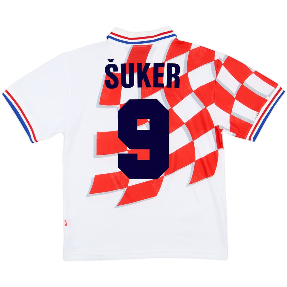 1996-98 Croatia Home Shirt Suker #9 - 8/10 - (M)